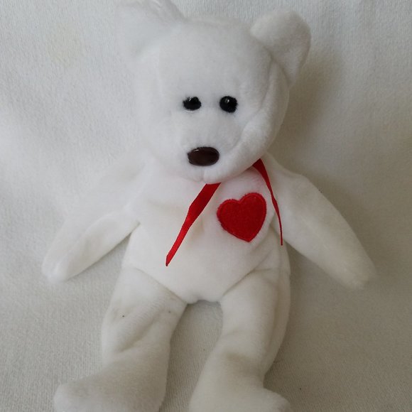 TY Original Wear Toys Ty Beanie Babies Valentino The Bear